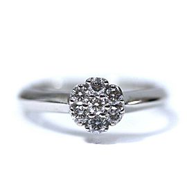 Ponte Vecchio 18k white gold/diamond Flower motif Ring