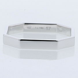 GUCCI 18k White Gold Octagonal Ring LXGBKT-650