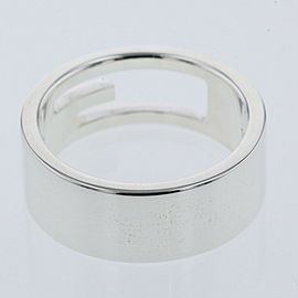 GUCCI 925 Silver Branded G Ring LXGBKT-702