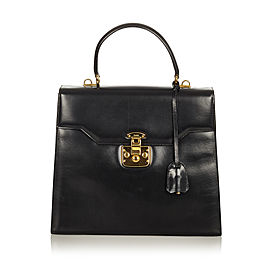 Gucci Vintage Lady Lock Leather Satchel