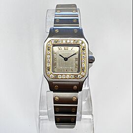 CARTIER SANTOS GALBEE Quartz Diamond Watch