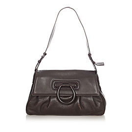 Ferragamo Gancini Leather Shoulder Bag