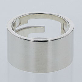 GUCCI 925 Silver Branded G about12mm Ring LXGBKT-56