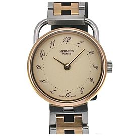 HERMES SS Gold Plated Quartz Watch