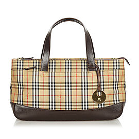 Burberry Haymarket Check Canvas Handbag