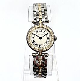 CARTIER PANTHERE VENDOME 24mm Quartz 1 Row Gold Diamond Watch