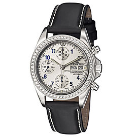 Fortis White Black Calfskin Leather Strap 630.14.92 L.01 Watch