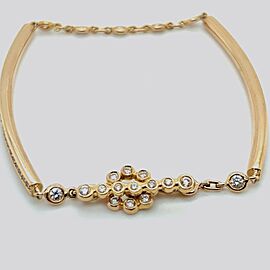 Erica Courtney 18K Rose Gold Double-Bar Diamond Bracelet