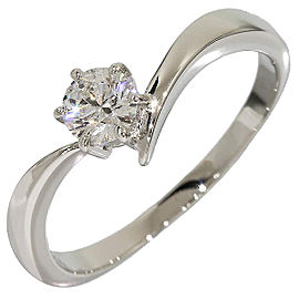 Mikimoto PT950 Platinum Solitaire Diamond Ring