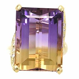 18k yellow gold Ametrine Diamond Ring