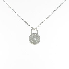 TIFFANY & Co 925 Silver 837 Round Lock Necklace LXGYMK-174