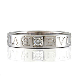 BVLGARI 18K white Gold Ring US 4.75 ,EU49 LXKG-277