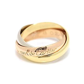 CARTIER Tri-Color Gold Ring US 4.5 SKYJN-219