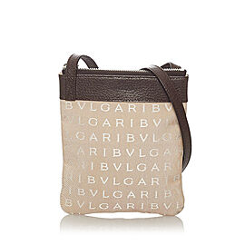 Bvlgari Logomania Canvas Crossbody Bag