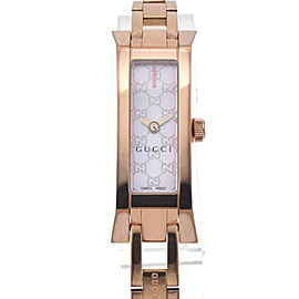 GUCCI G-LINK Gold Plated White shell Dial Quartz Ladies Watch LXGH-38