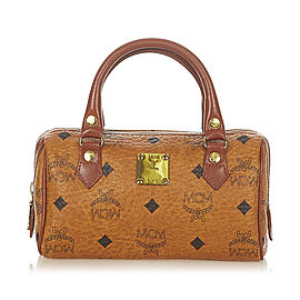 MCM Visetos Leather Satchel