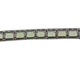 Art Deco Platinum Peridot Line Bracelet