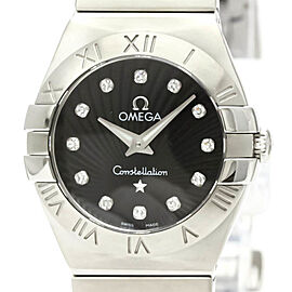 OMEGA Constellation Stainless Steel/SS Brush Diamond Quartz Watch