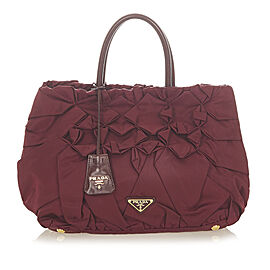 Prada Ruffled Tessuto Tote Bag