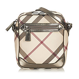 Burberry Supernova Check Canvas Crossbody Bag