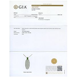 GIA Certified 18k Carved White Jade, Jade and Diamond Pendant and Chain Necklace