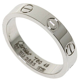 CARTIER 18K White Gold mini love US 5 Ring QJLXG-2584