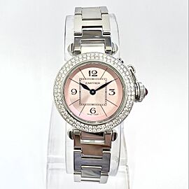 CARTIER PASHA Quartz DIAMOND Watch Pink Dial