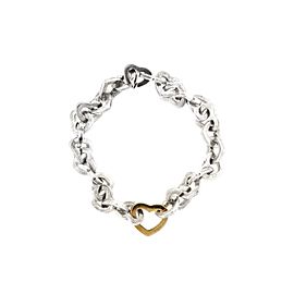 Tiffany & Co. 18K Yellow Gold & Sterling Silver Hearts Bracelet