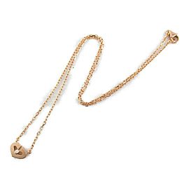 Cartier 18K pink gold C Heart 1P Diamond Necklace rcb-24