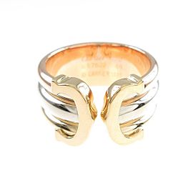 Cartier 18K Yellow Pink White Gold 2C Ring LXGYMK-301