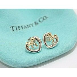 Tiffany & Co 18K Yellow Gold Silver Earrings LXGoods-198