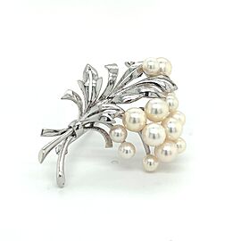 Mikimoto Estate Akoya Pearl Brooch Pin