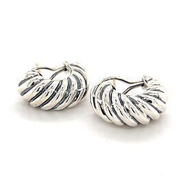 David Yurman Estate Shrimp Earrings with Omega Backs Sterling Silver DY81