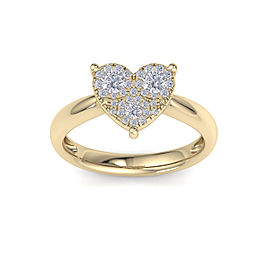 GLAM ® Love ring in 18K gold with white diamonds of 0.26 ct in weight