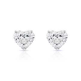 Lilianna Carat Heart Shape Lab Grown Diamond Stud Earrings in 14k White Gold