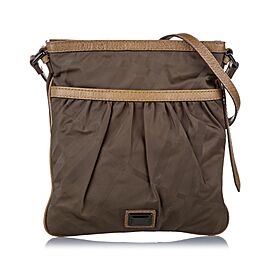 Burberry Plaid Canvas Crossbody Bag