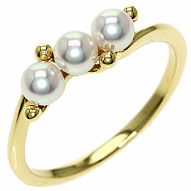 MIKIMOTO 18K Yellow Gold Baby Pearl Pearl Ring LXGQJ-931