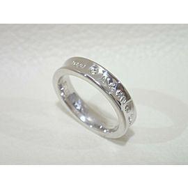 TIFFANY & CO. 18k white gold/diamond 1837 narrow band Ring