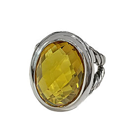 David Yurman Sterling Silver Citrine Oval Ring