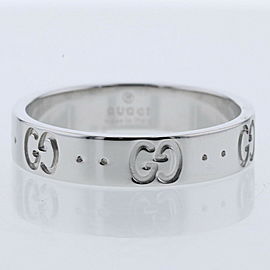 GUCCI 18k White Gold Icon Slim Ring LXGBKT-1062