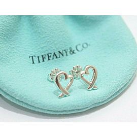 TIFFANY & Co Sterling Silver Loving Heart Earrings LXGoods-255