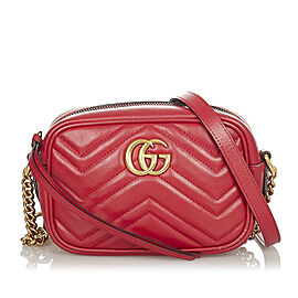 Mini GG Marmont Leather Crossbody Bag