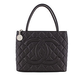 Chanel Medallion Caviar Leather Tote Bag