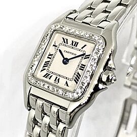 CARTIER PANTHERE 22mm Quartz Steel CW DIAMOND Watch