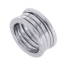 Bulgari B-Zero1 18K White Gold 3 Bands Ring Size 6.5