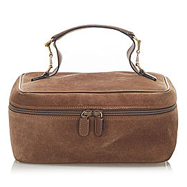 Horsebit Suede Vanity Bag