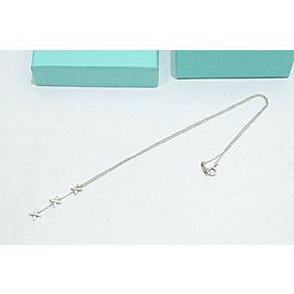 Tiffany & Co 925 Silver Triple X Dangle Necklace