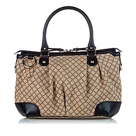 Gucci Diamante Sukey Canvas Satchel