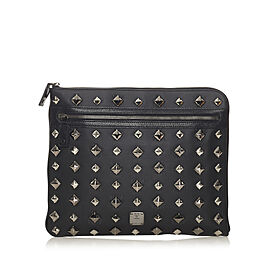 MCM Studded Leather Clutch Bag