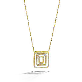 Piece Square Swing Diamond Necklace - Small